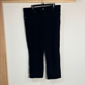 Black straight ankle high rise Jeans
